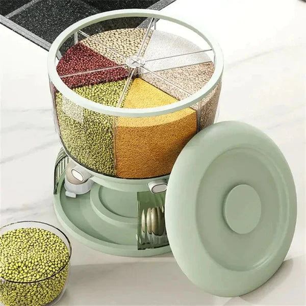 6-Slot Rotatory Grains & Egg Storage Bucket