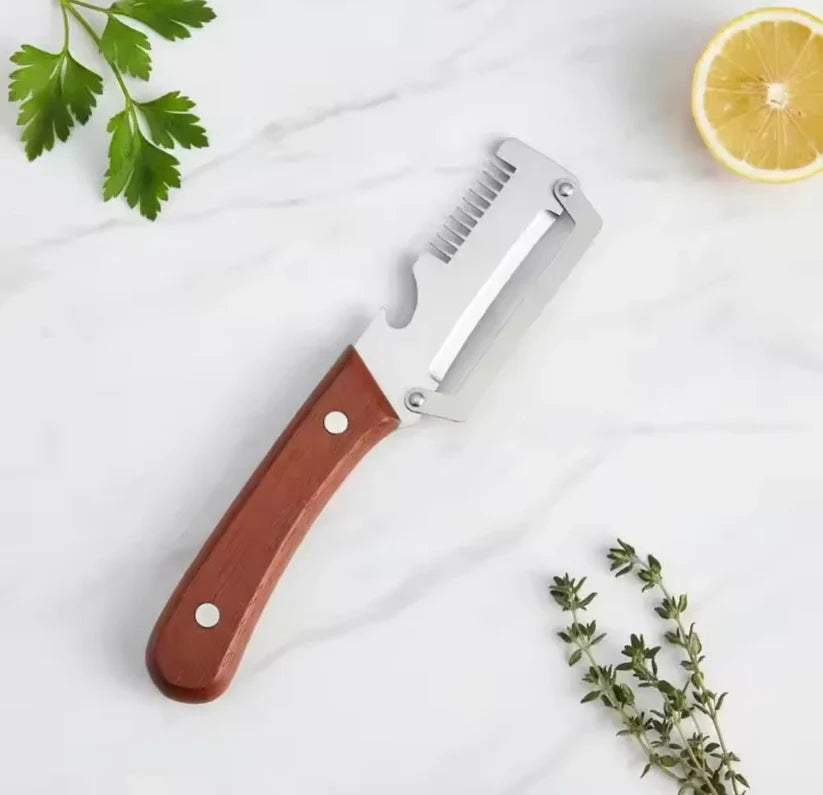 3 In 1 Vegetables Peeler With Wooden Handle