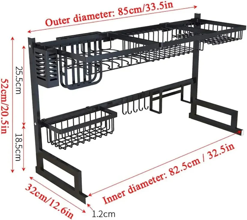 Kitchen Dish Drying Rack Over Sink by GHARBAAR