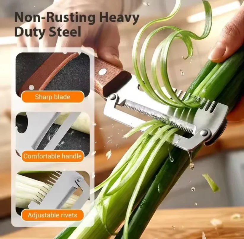 3 In 1 Vegetables Peeler With Wooden Handle