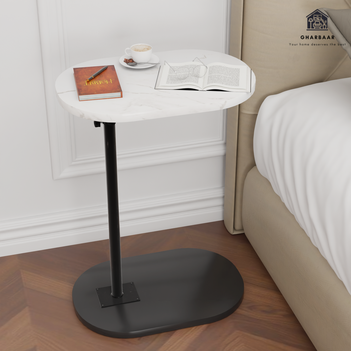 Adjustable Height 360° Move-able C-Shaped Table