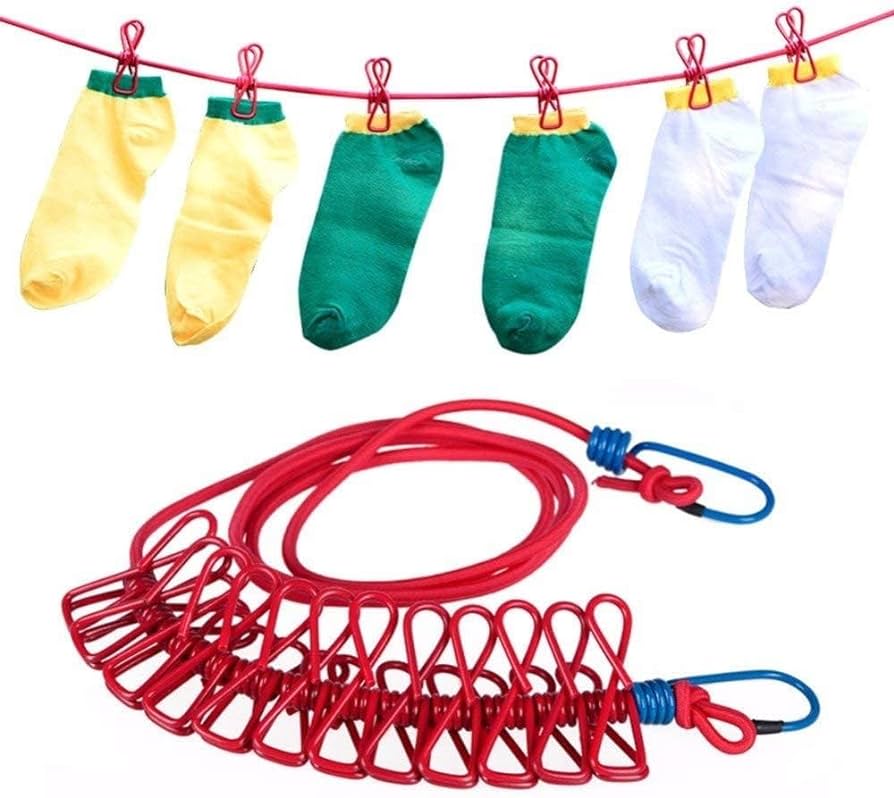 PORTABLE CLOTHESLINE - WINDPROOF CLOTHES ROPE