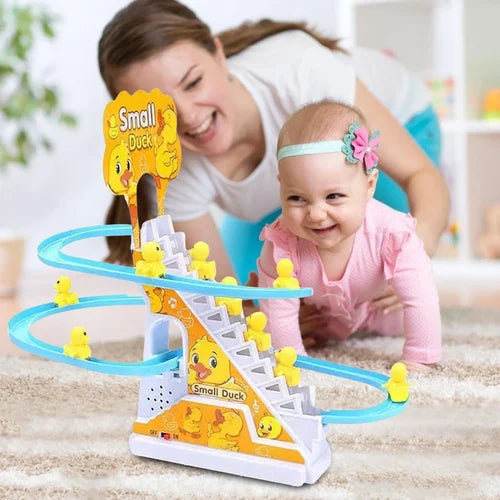 Fun Duck Climbing Toy With Baby Safety Helmet For Free