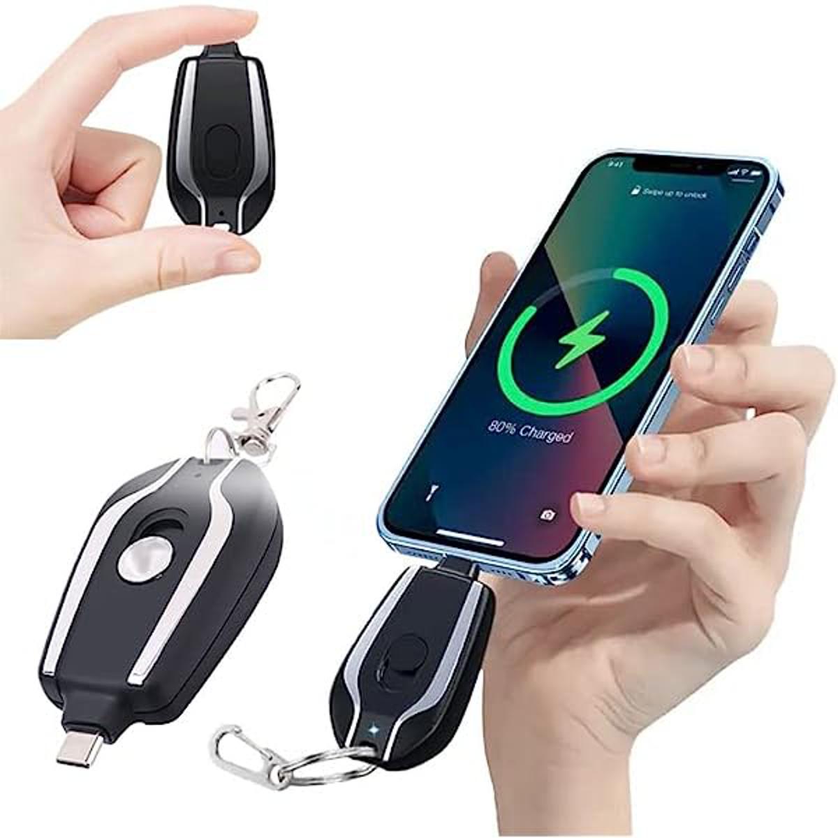 Portable Key Chain Power bank (1500 mAh) For iPhone And Android Type-C