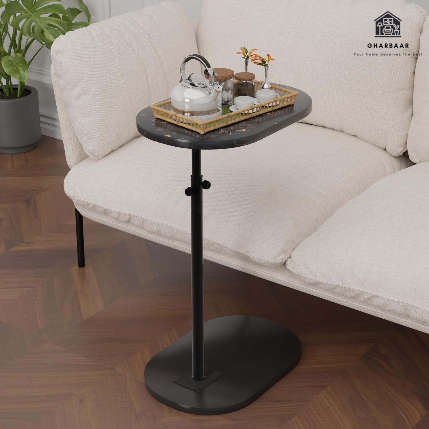 Adjustable Height 360° Move-able C-Shaped Table