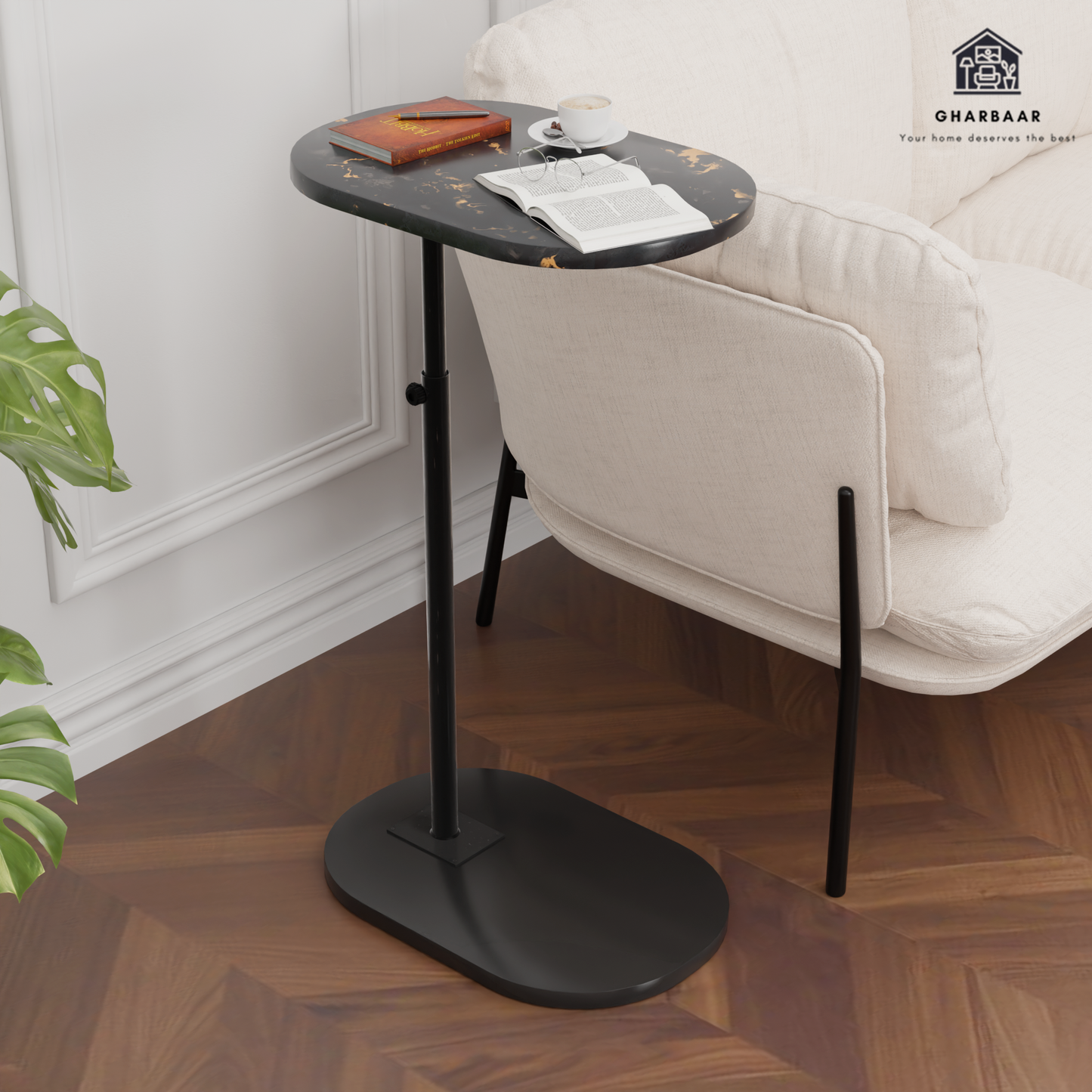 Adjustable Height 360° Move-able C-Shaped Table