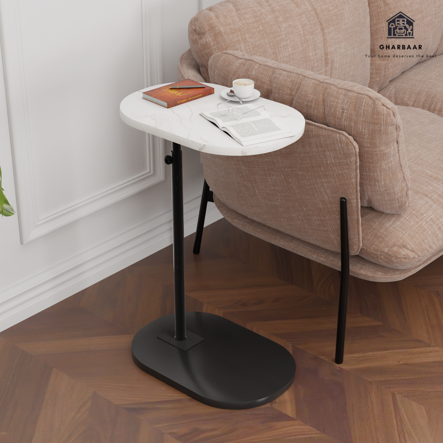 Adjustable Height 360° Move-able C-Shaped Table