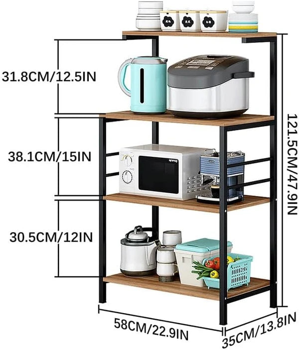 4 - Tier Multipurpose Microwave Stand (C) by GHARBAAR