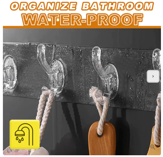 Transparent Wall - Mounted 6 - Hook Rack