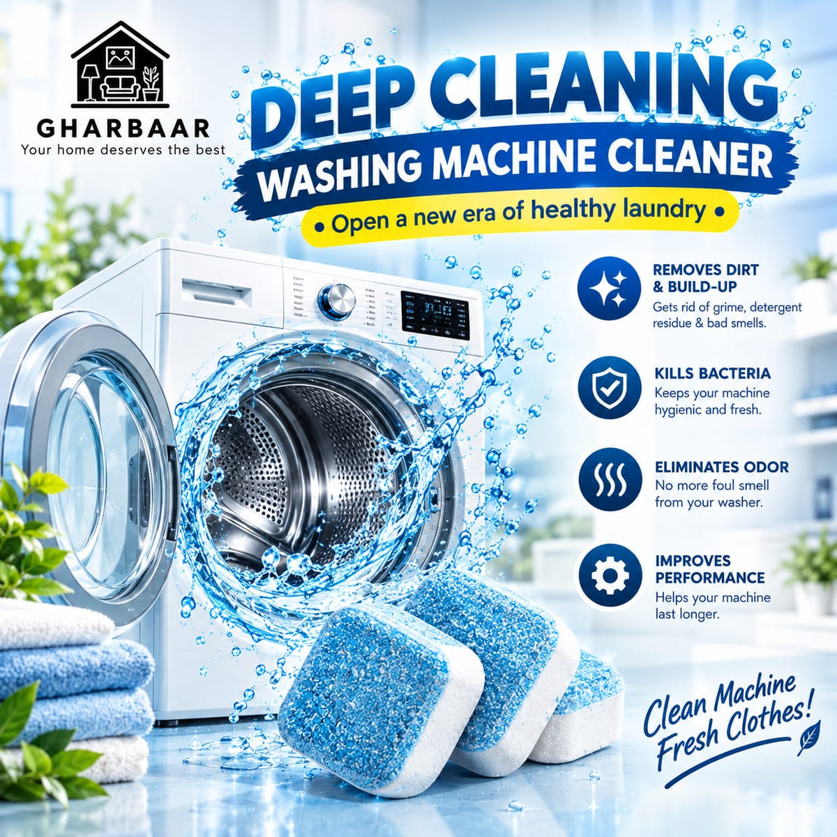 Washing Machine Cleaning Tablets - Imported