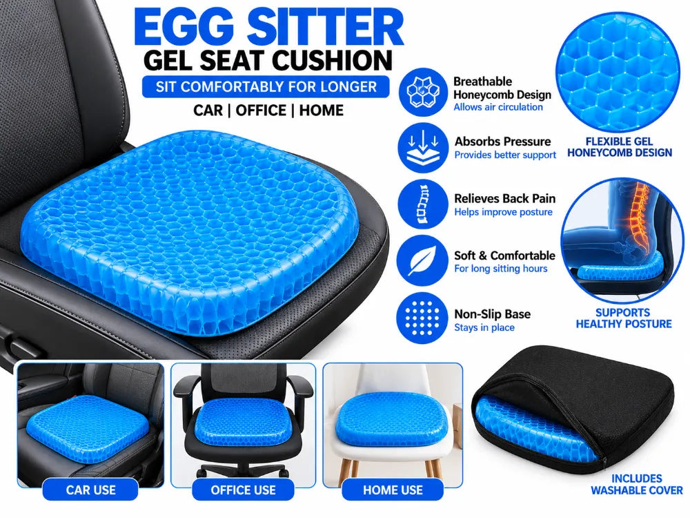 Breathable Honeycomb Gel Seat Cushion