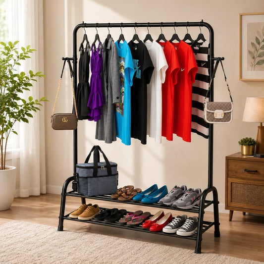 2-Tier Clothes & Shoe Rack